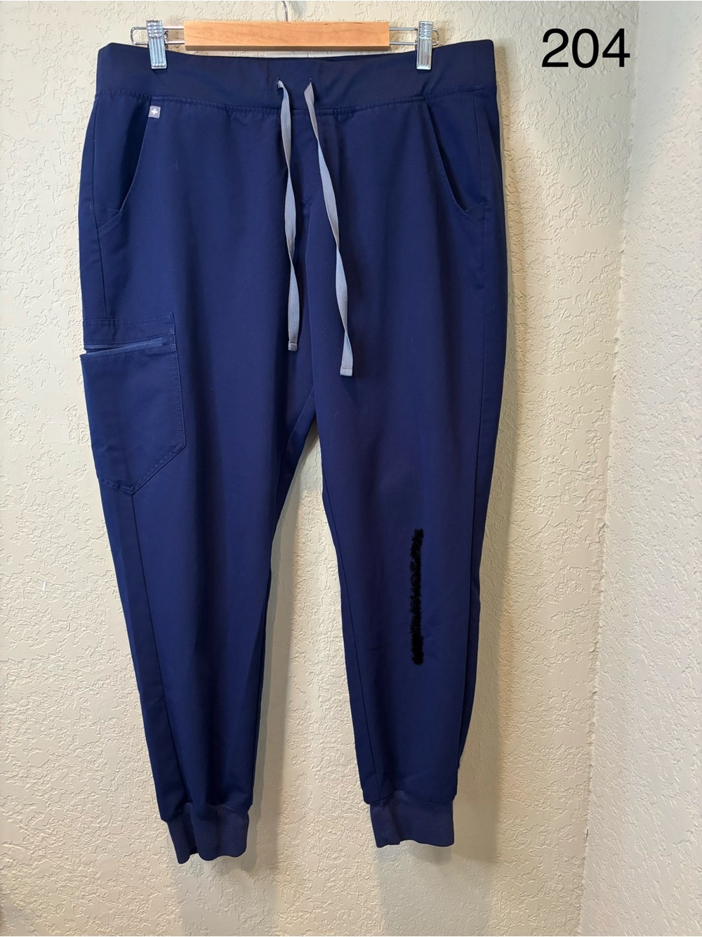 Figs Men's Navy Performance Jogger Pants with Contrast Drawstring